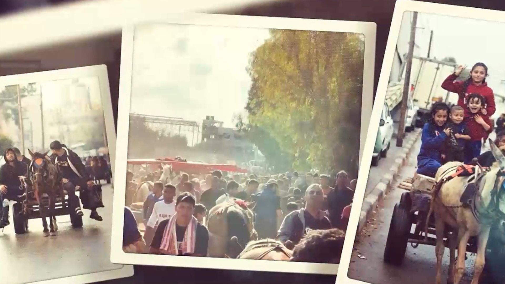 GAZAN TALES, 2025, three polaroid photos