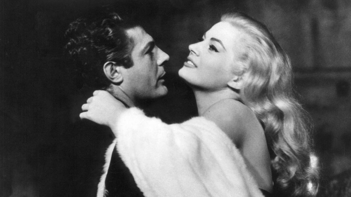 man and woman embrace