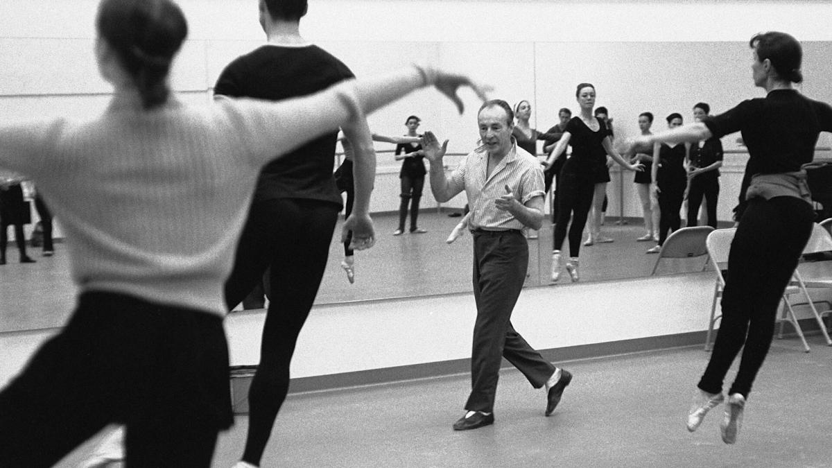 man instructing ballet class