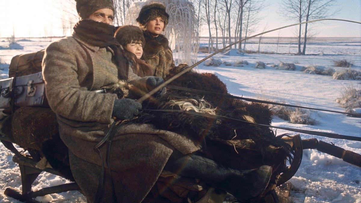 family sitting in horse drawn sleigh