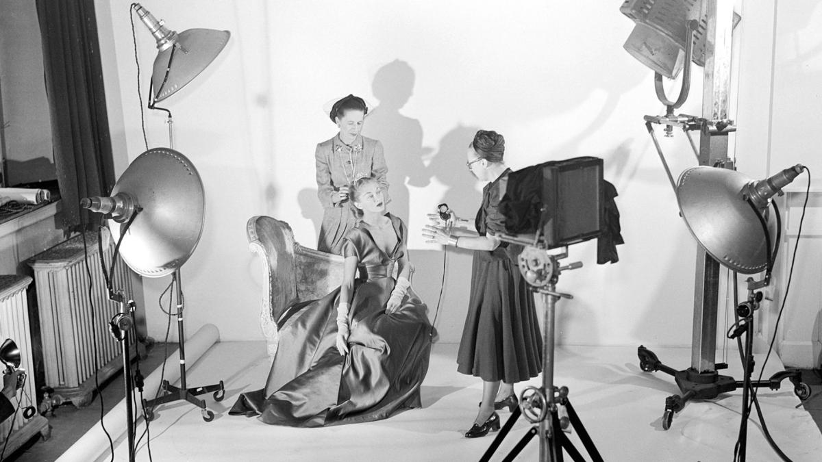 woman in photography studio session