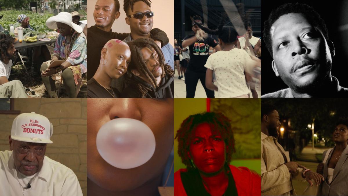 FROM THE BLOCK SHORTS PROGRAM, 2025, collage of eight film stills