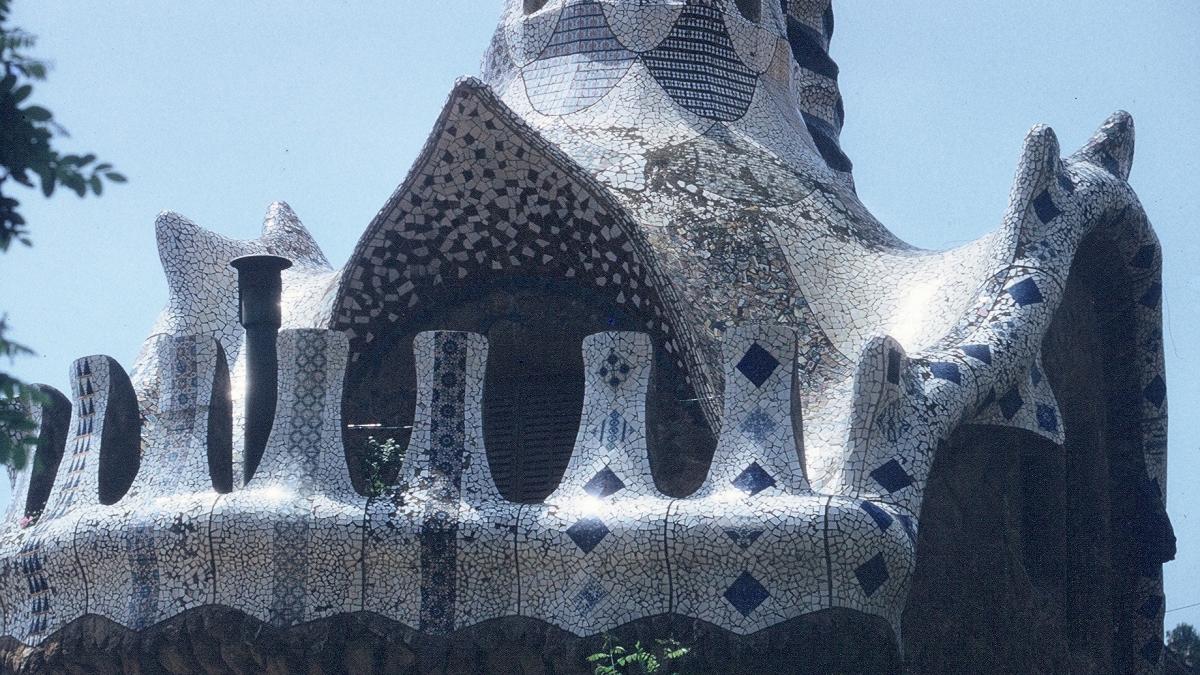 ANTONIO GAUDI, 1984, image of exterioir of Gaudi's building in Spain